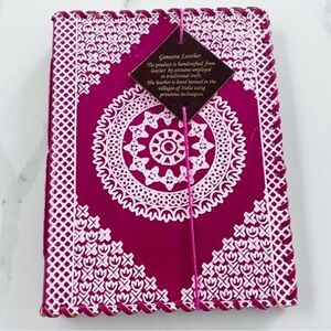 Handcrafted Genuine Leather Embossed Journal With Mandala Design